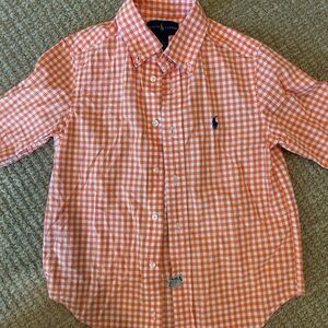 Ralph Lauren Kids Orange Checkered Shirt
